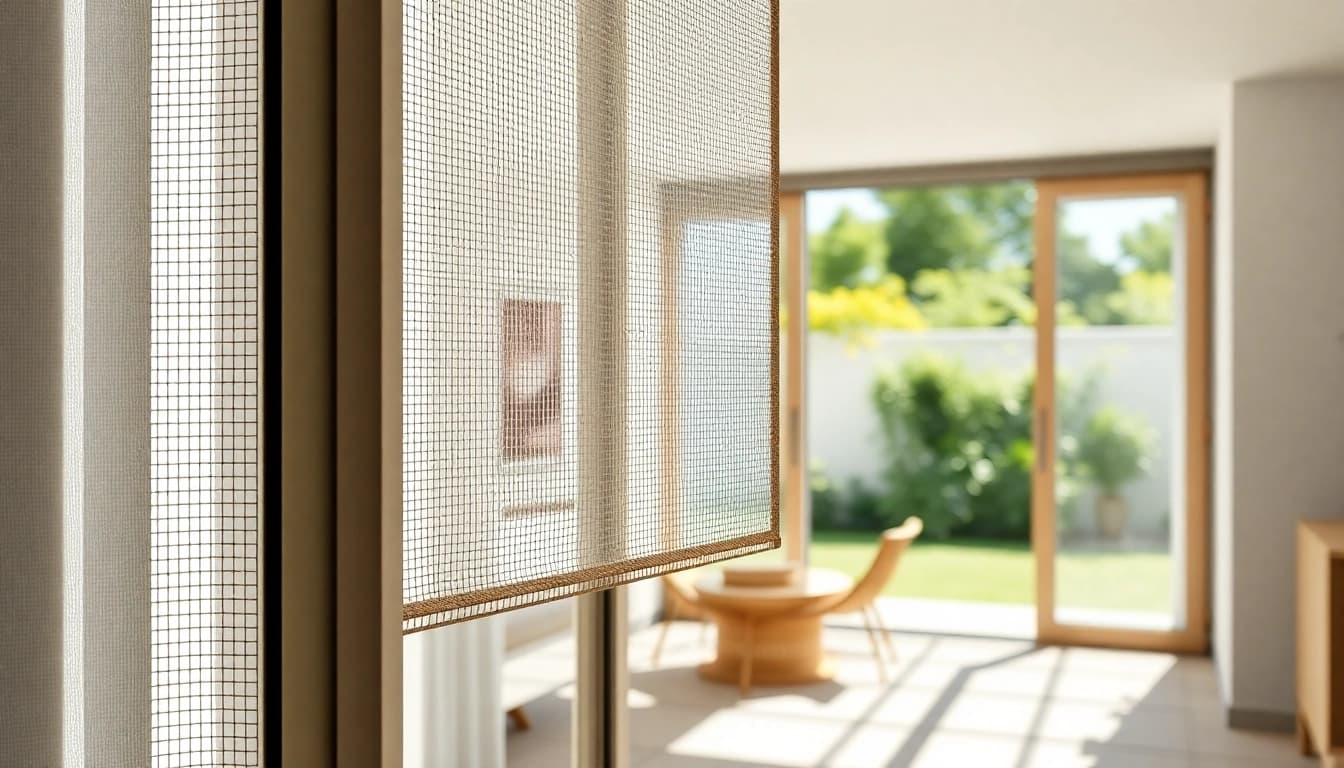 Installazione di zanzariera porta finestra elegante e funzionale per la casa.