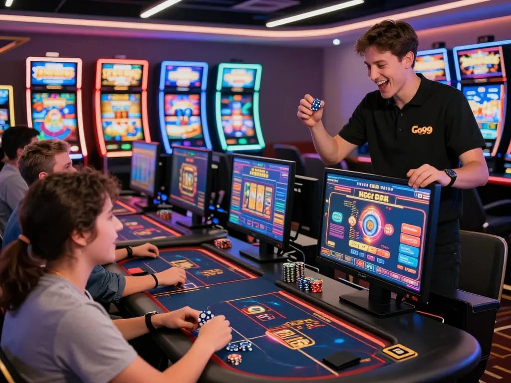 Go99 online casino scene with players enjoying vibrant gaming experience