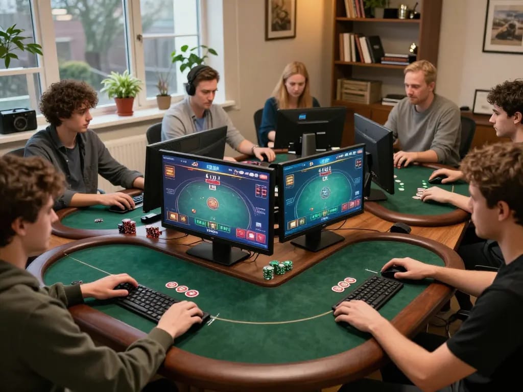 ee88 online poker game in action, showcasing players engaged in strategic gameplay and home comfort