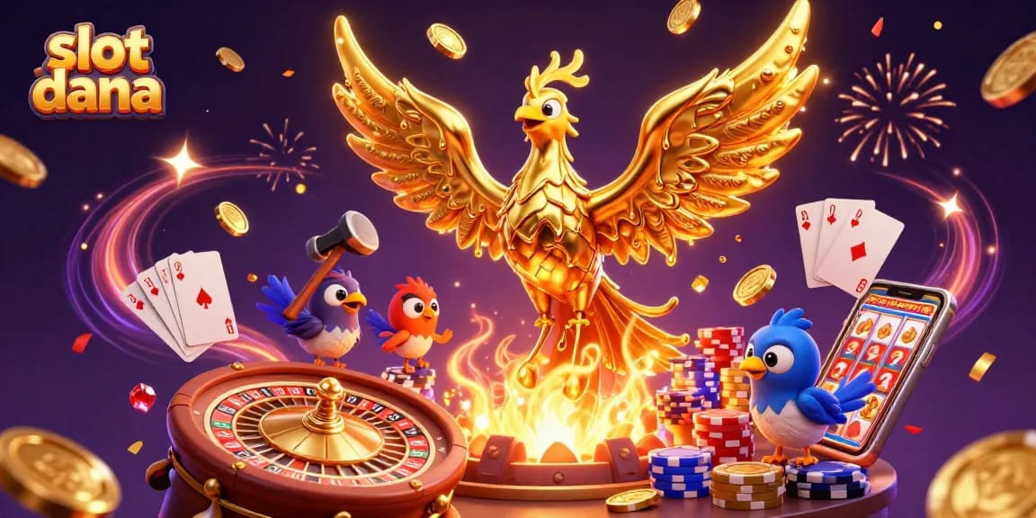 Experience thrilling wins with slot dana as golden phoenix and sparrow assistants create a dazzling casino atmosphere.