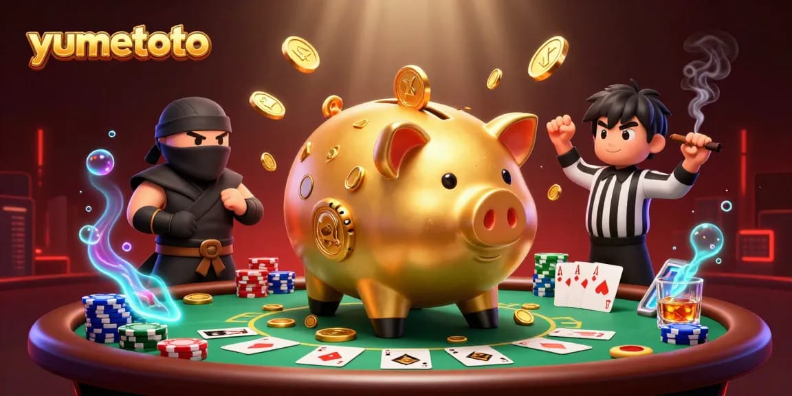 Experience exciting gameplay at yumetoto with thrilling golden tokens, action-packed poker tables, and vibrant casino energy.