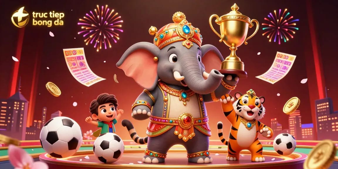 Experience thrilling truc tiep bong da moments with dynamic sports betting action surrounded by vibrant game elements.