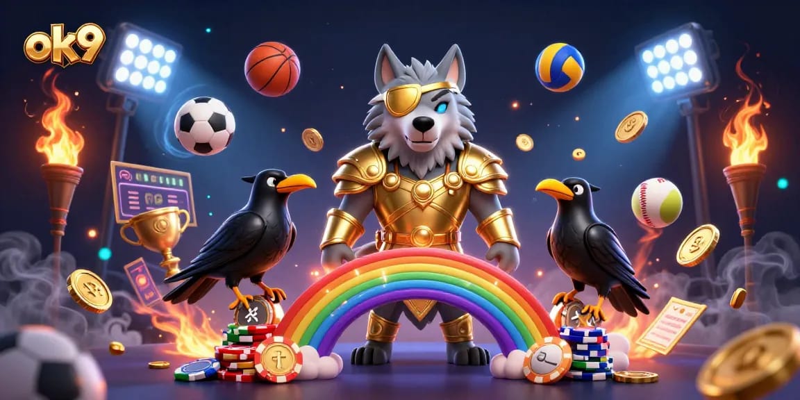 Experience thrilling gameplay at ok9 with vibrant casino characters and dynamic sports betting action.