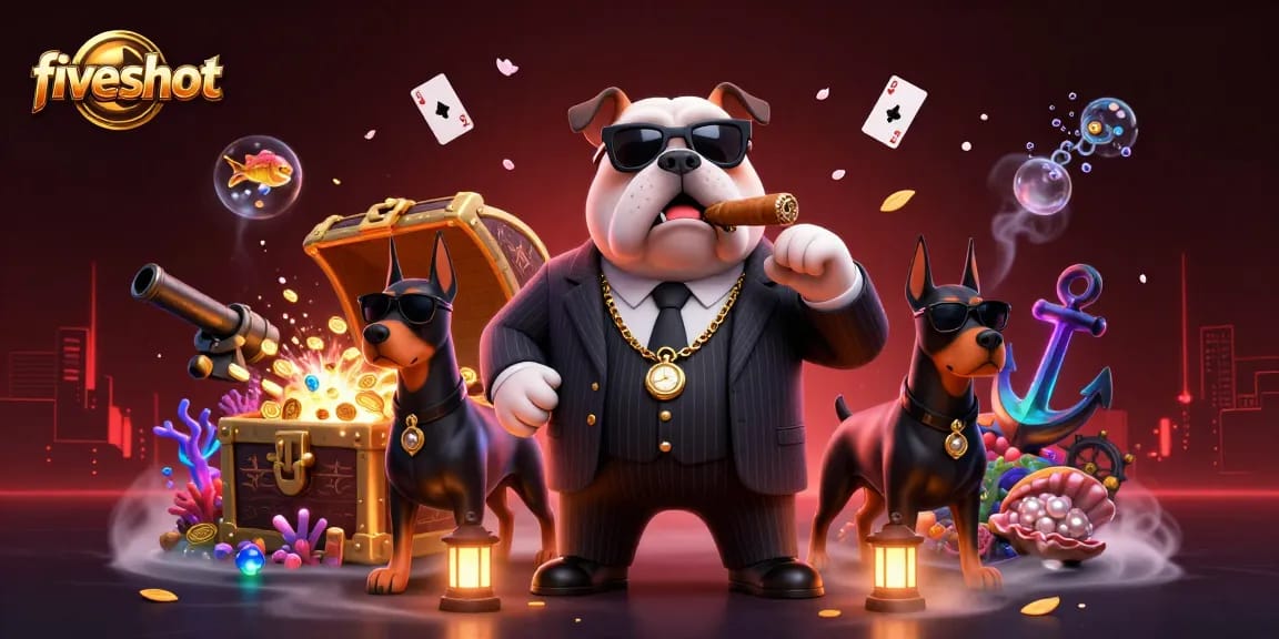 Experience thrilling action with fiveshot as cartoon characters delve into a dynamic casino world bursting with treasures.