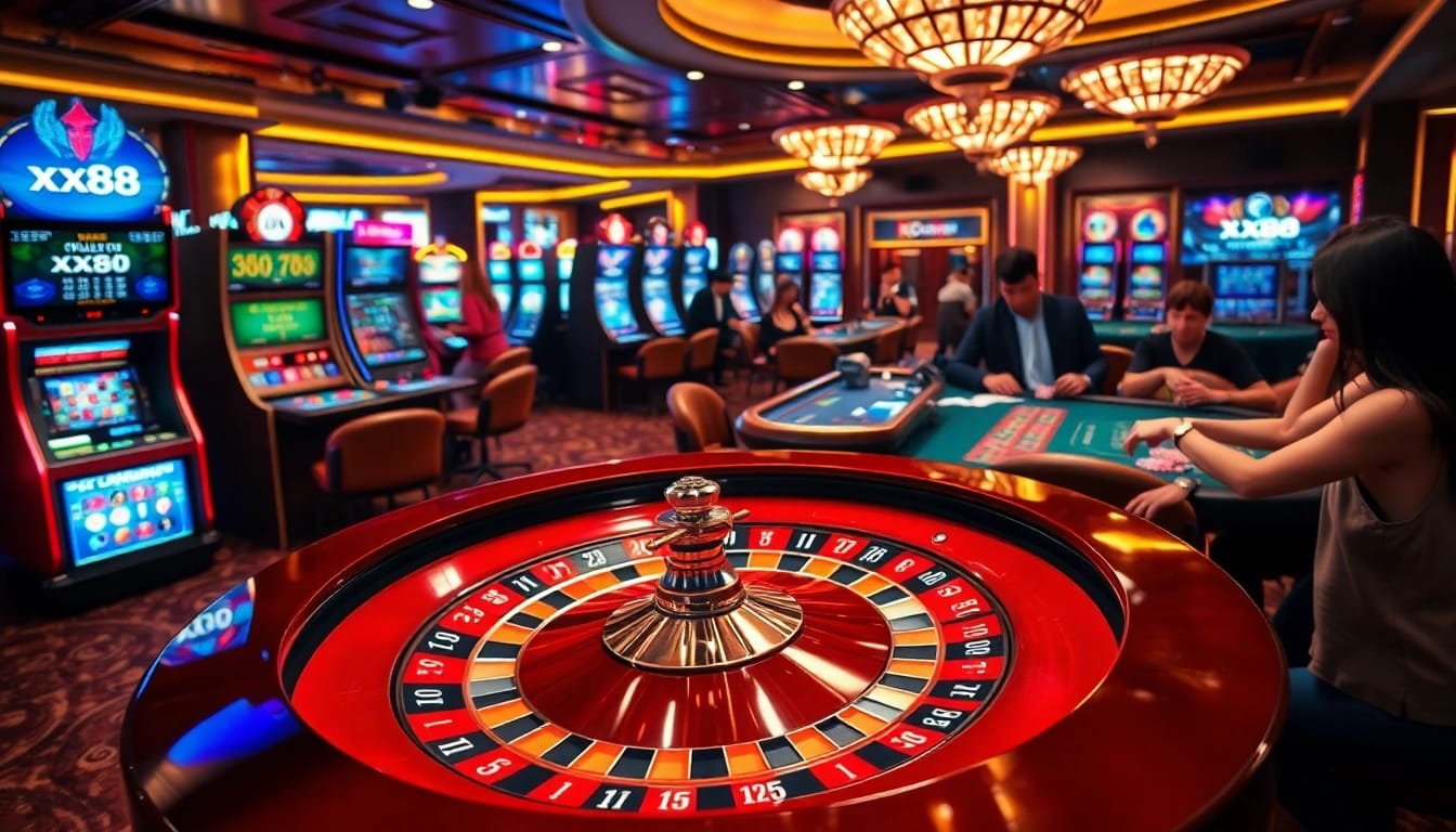 Experience thrilling gameplay with the xx88 link at a vibrant casino table filled with excitement.