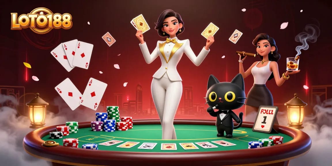 Experience thrilling moments at LOTO188 with a glamorous card game featuring stunning characters.