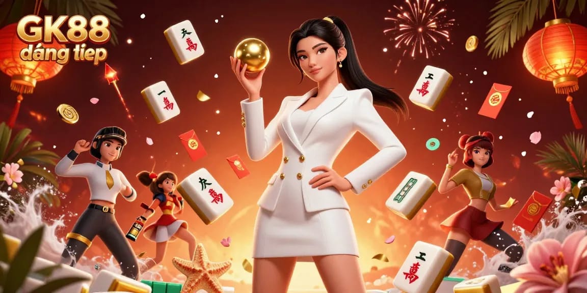 Engage with GK88 đăng nhập for thrilling casino experiences, showcasing Asian woman in a luxurious casino setting.