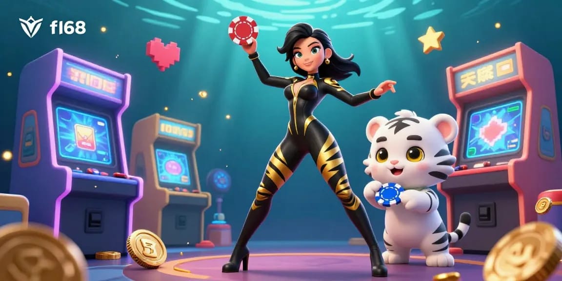 Engage in thrilling poker action with f168's incredible gaming scene, featuring vibrant visuals and dynamic elements.