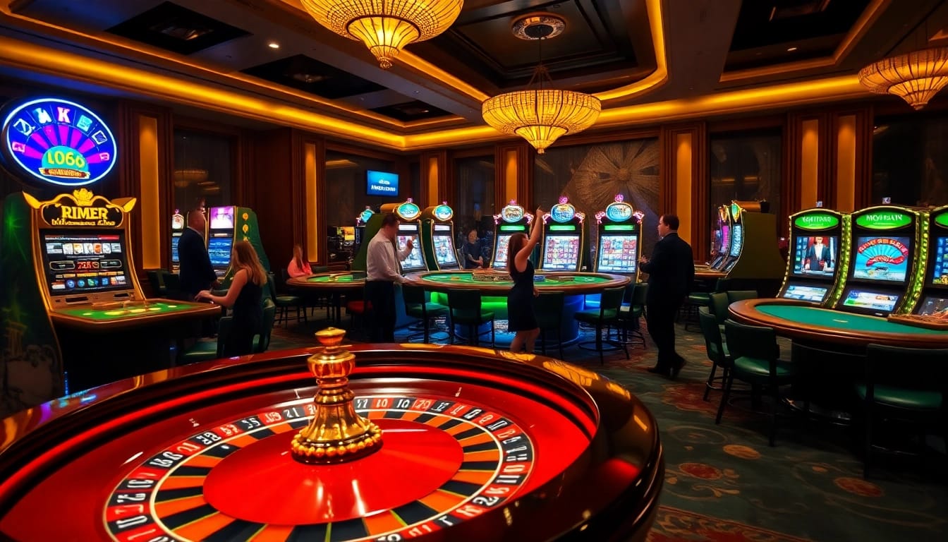 Experience an exciting casino scene with km88 abcvip, showcasing lively games and an inviting atmosphere.
