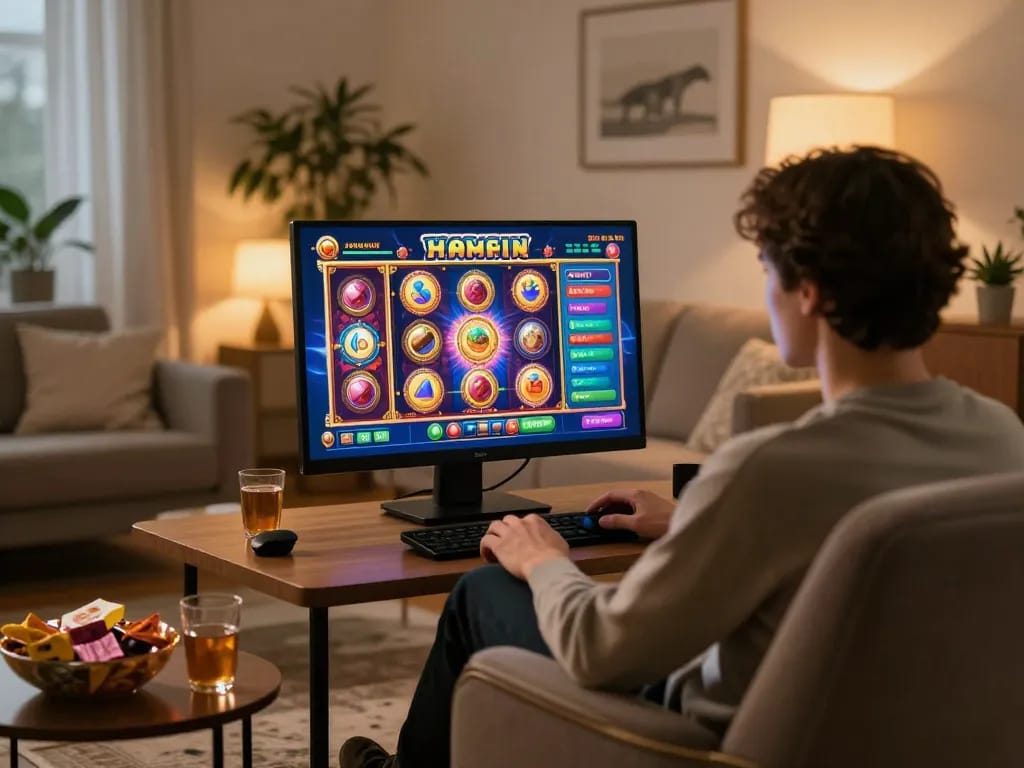 Engaging mobile casino gameplay on KP88 app with vibrant graphics and snacks