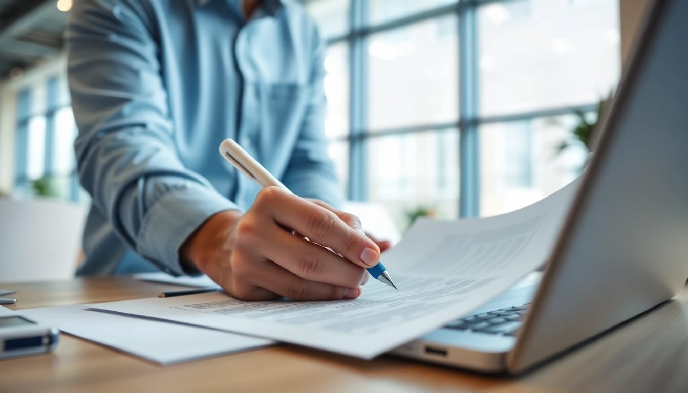 Fill out the eta uk application form in a bright office with focus and organization.