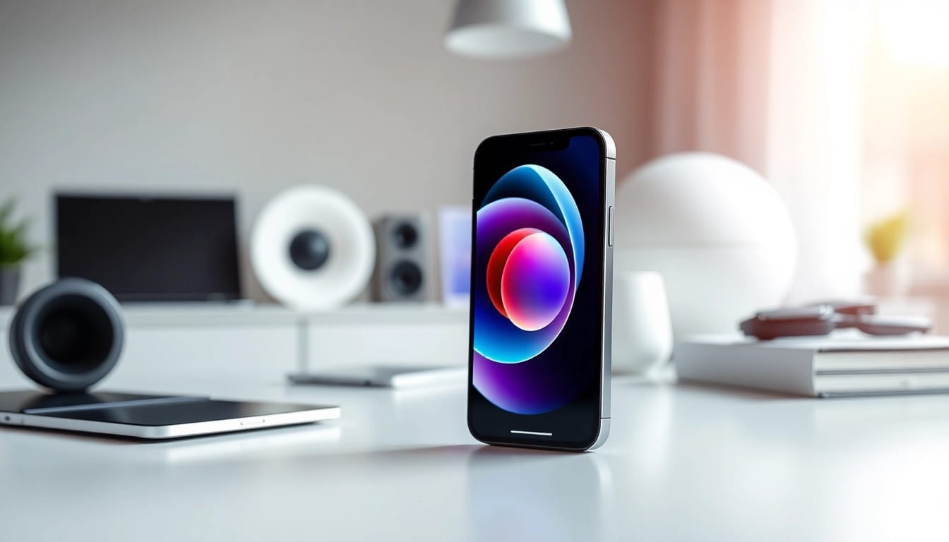 Interacción con el iPhone SE 2022 en un entorno moderno y elegante que resalta sus características.
