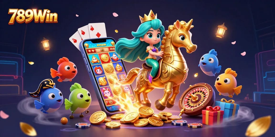 Experience exhilarating gameplay with 789Win as mermaid princess and seahorse reveal vibrant slot adventures.