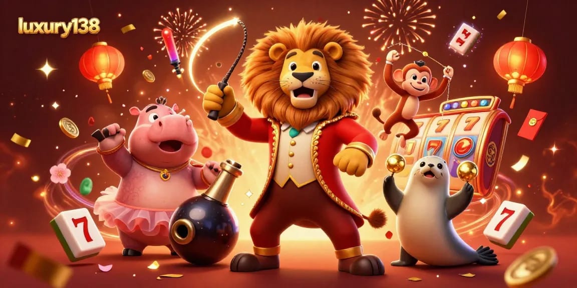 Experience thrilling gameplay with luxury138's vibrant 3D illustration featuring exciting casino elements.