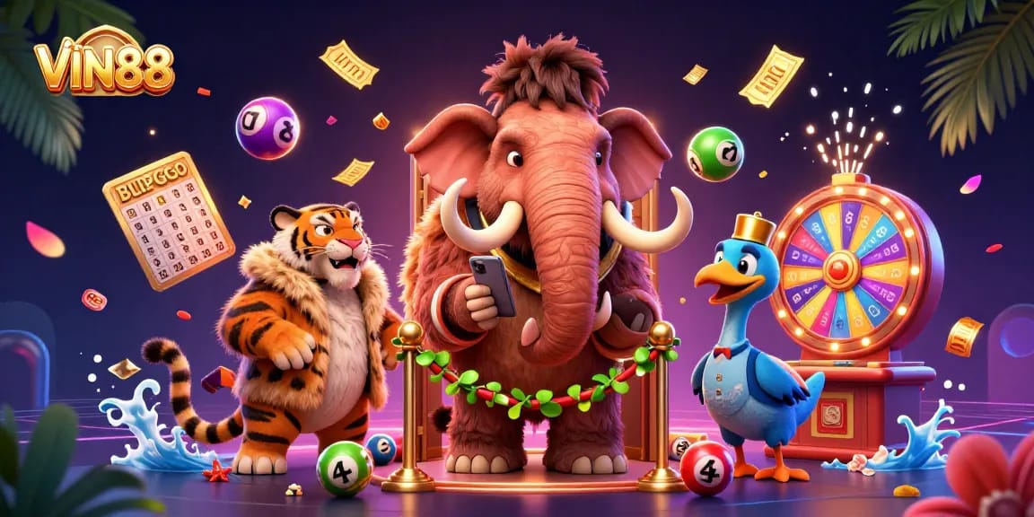 Experience the vibrant world of VIN88 with engaging characters and dynamic gaming elements.