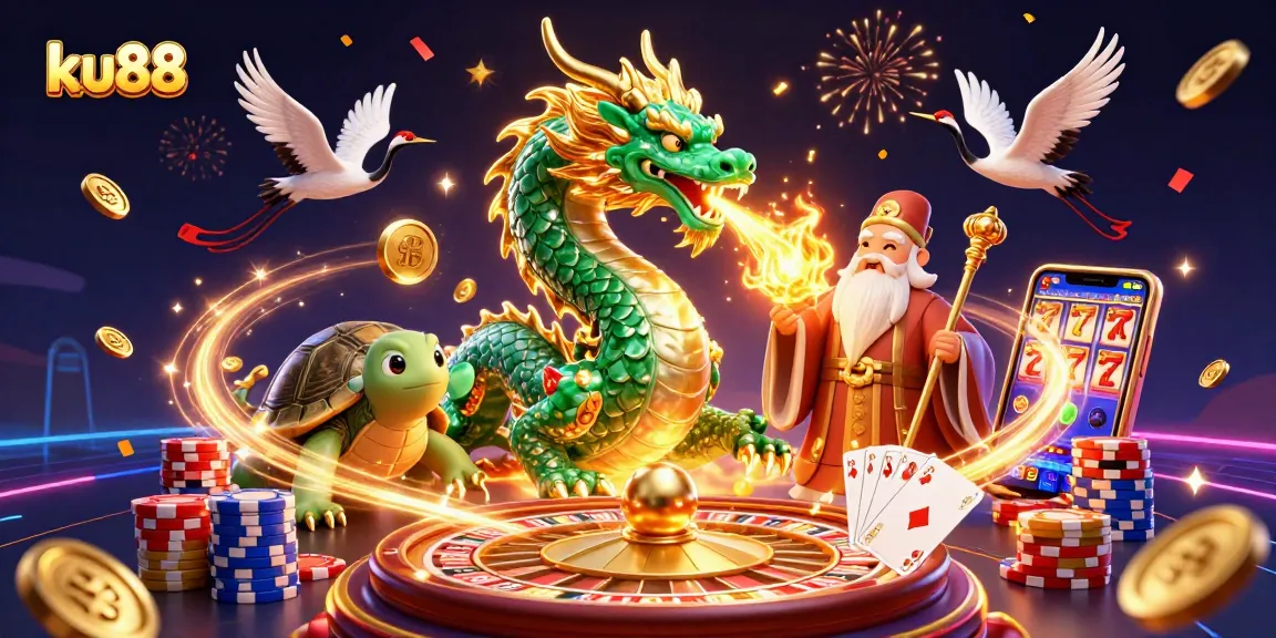 Engage in thrilling gaming adventures at ku88 with vibrant characters and dazzling casino elements.