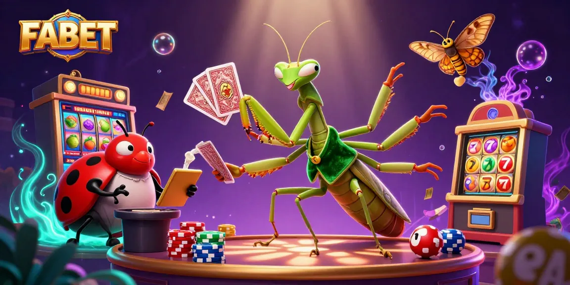 Experience thrilling gaming at FABET with dynamic slot reels and animated champions.