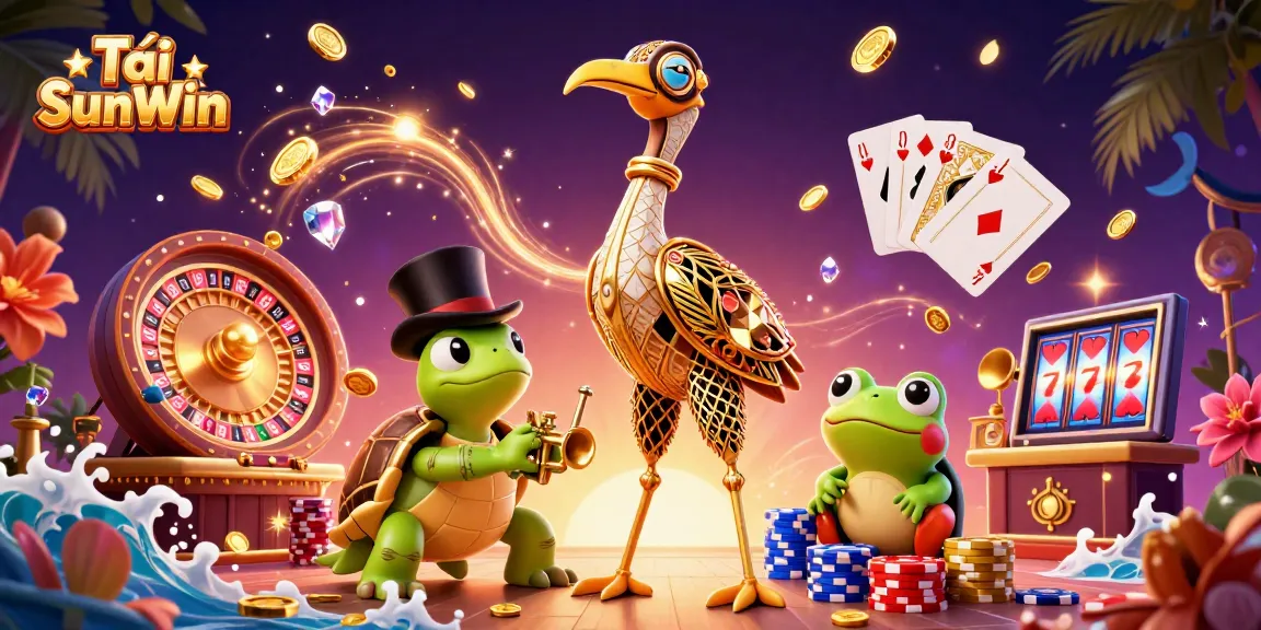 Tải SunWin and enjoy an immersive gambling experience with vibrant casino characters and rich game elements.
