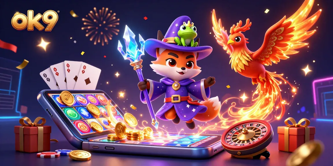 Spin the reels with ok9 in this vivid, enticing casino adventure featuring mystical characters and vibrant gaming elements.