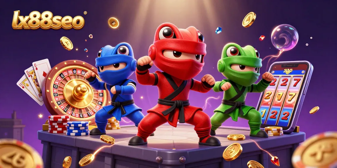Win big at lx88seo with your favorite casino games, showcasing a dynamic 3D ninja scene.