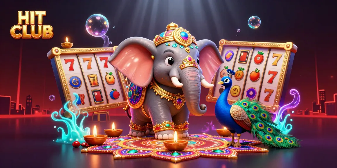 Hit Club captures the excitement of online casino gaming with vibrant characters and dynamic slot elements.